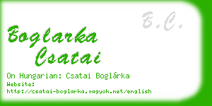 boglarka csatai business card